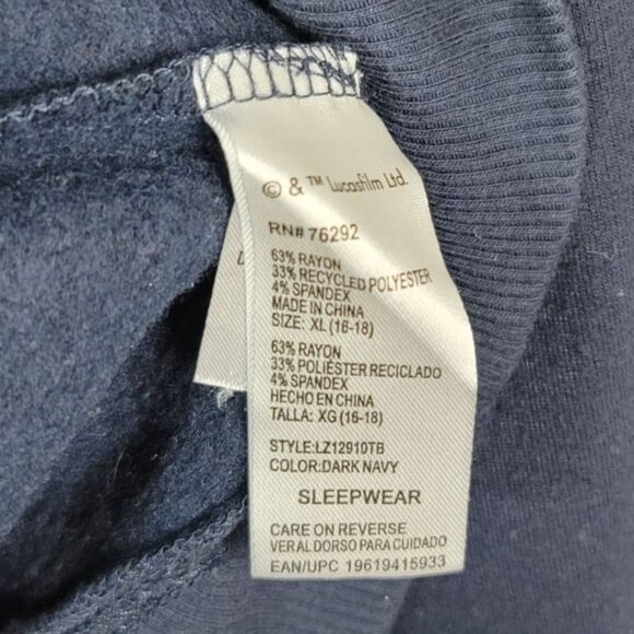 Star Wars Baby Yoda PJ Top Blue XL Pullover Long Sleeve First Snacks Mandalorian - Picture 7 of 7